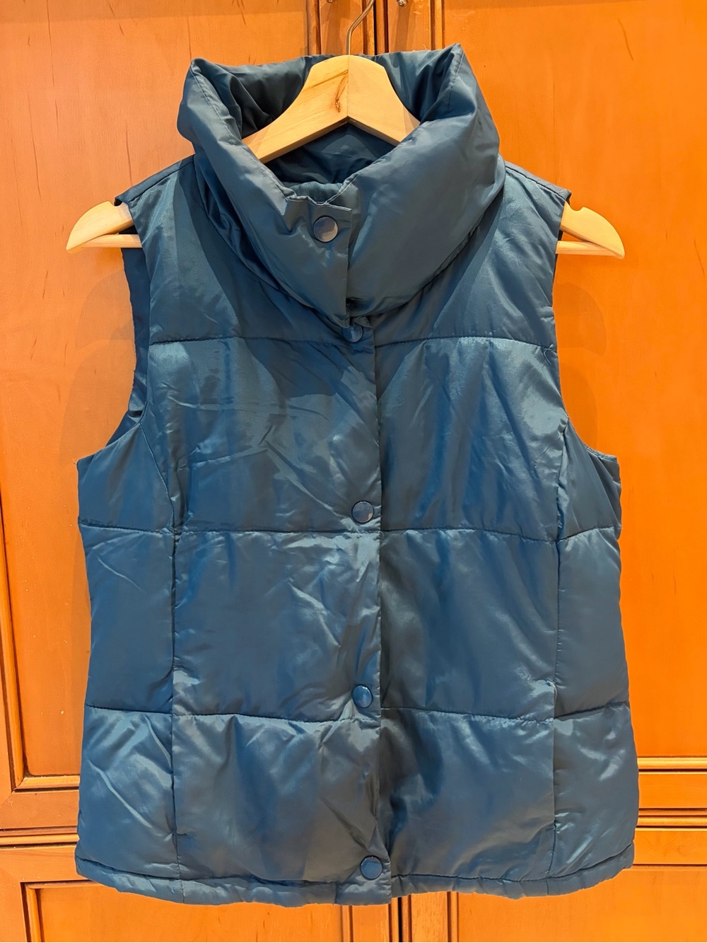 Old Navy Women’s Teal Blue Sleeveless Quilted Puffer Vest Sz S